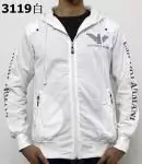 manteau hommes veste mode hoodie armani simple blanc